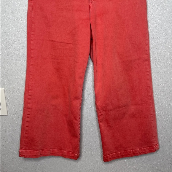 Dear John Women's Orange Cropped Audrey Wide Leg Jeans Size 28 - Picture 5 of 7